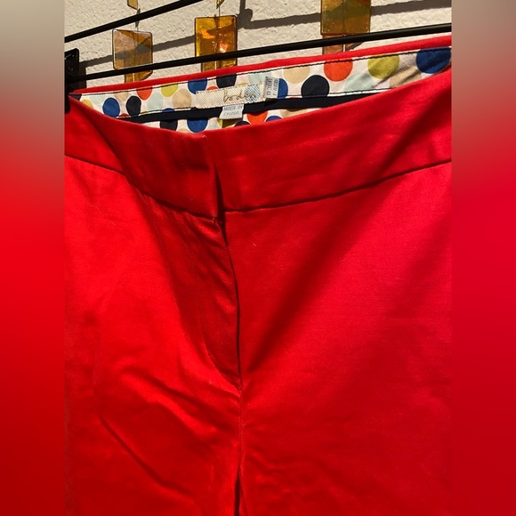 Boden Bright Red Women's Capris - Picture 2 of 5
